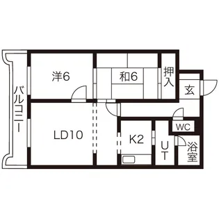 ローヤルハイツ東苗穂【2階】の間取り