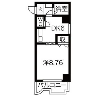 フラット北26条【7階】の間取り