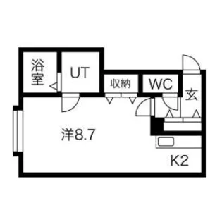 ルーミナスあいの里【202号室】の間取り