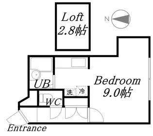 アルファアパル大倉【202号室】の間取り