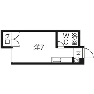 広西コーポ【102号室】の間取り