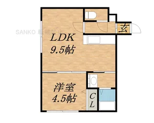 ガレ・ド・ロータス【1階】の間取り