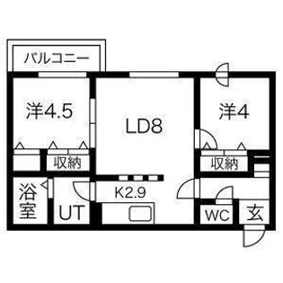 ブランシャール平岸3.8【3階】の間取り
