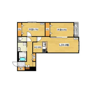 イー・ウォール トキ【5階】の間取り