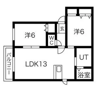 レイシス伏古 Ⅲ【202号室】の間取り