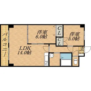 コモンズ28【705号室】の間取り