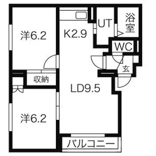 レグルス元町【401号室】の間取り