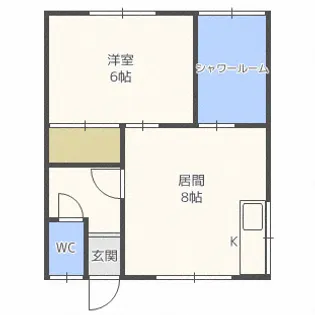 眞鶴荘【205号室】の間取り