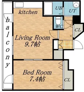 エスパス元町【202号室】の間取り