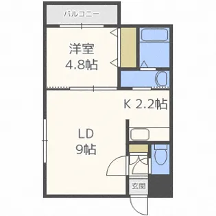 スペランツァ発寒【3階】の間取り