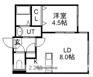 北海道札幌市白石区南郷通14丁目北【マンション】の間取り