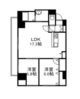 サンコート本郷通ガーデンヒルズ【8階】の間取り