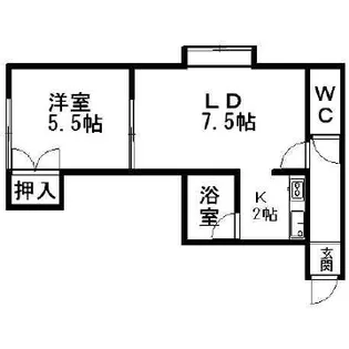 クリスタル壱番館【0103号室】の間取り