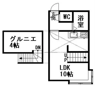 ハイライフ北34条【205号室】の間取り