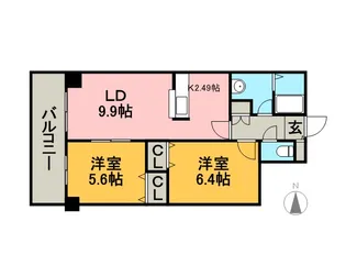 北海道札幌市中央区北三条東2丁目【マンション】の間取り