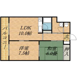 ハイツタカクワ【202号室】の間取り