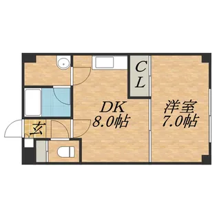 パレスOZ【0205号室】の間取り