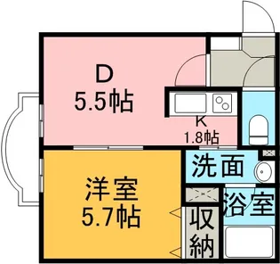 ハーモニーインターシティ環状通東【3階】の間取り