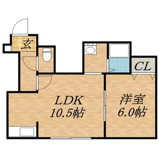プライブコート【0102号室】の間取り