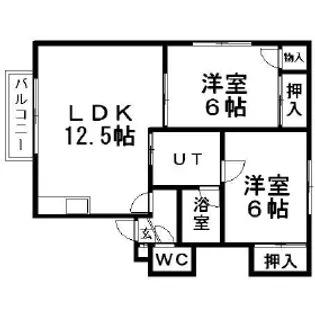 メモリアルハウス【102号室】の間取り