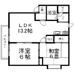 パレス26【0202号室】の間取り