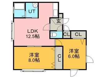 サンエー65【302号室】の間取り