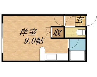 クルーズハウス栄町中央【0201号室】の間取り