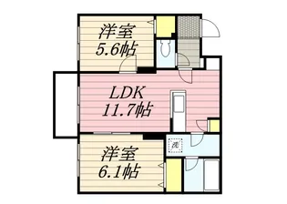 RITZ GRANDE 白石駅【1階】の間取り