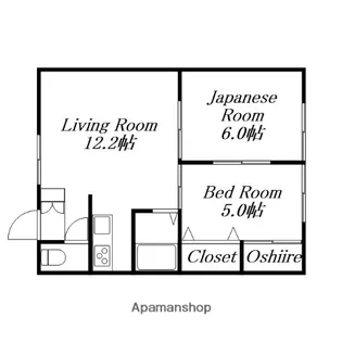ミドリマンション【1階】の間取り