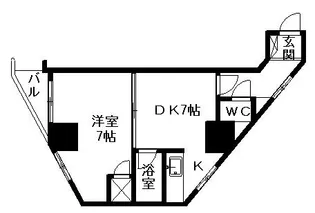 フロンティア157【0705号室】の間取り
