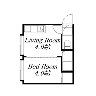 1DKの間取り画像