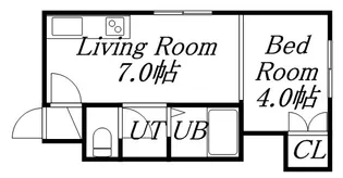 アーバンコート元町Ⅷ【3階】の間取り