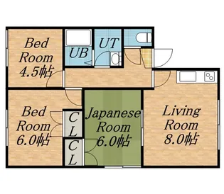 栄ヶ丘ハイツA【0201号室】の間取り