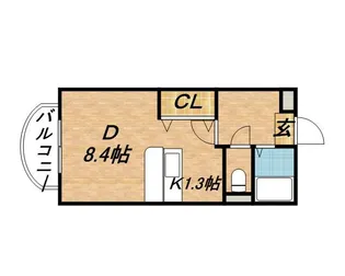 カルフール大通東【4階】の間取り