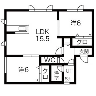 フラリッシュ屯田【101号室】の間取り