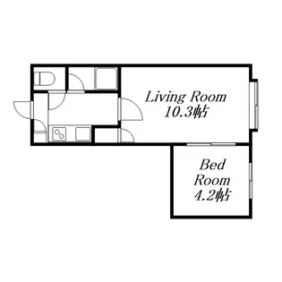 PLAZA IN N31【405号室】の間取り