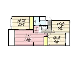 グランメール山川【0101号室】の間取り