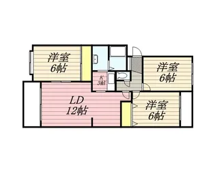 グランメール山川【0505号室】の間取り