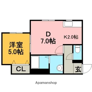 プールオムN10【2階】の間取り