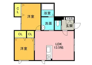 ノール・ドミール【101号室】の間取り