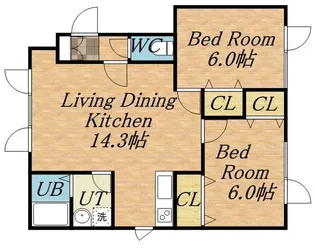 アイリス【2階】の間取り