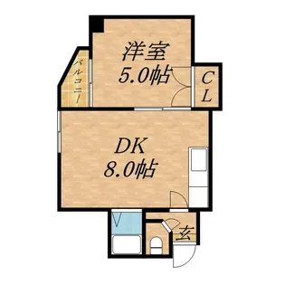 OMレジデンス北二十四条EAST【303号室】の間取り