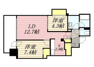 プレミスト札幌ターミナルタワー【10階】の間取り