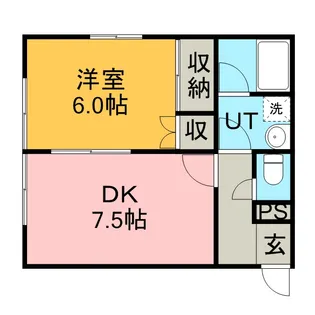 ジュノン【201号室】の間取り