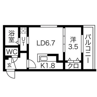 RAFIO N26【206号室】の間取り