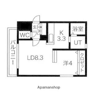グレイスコート麻生【2階】の間取り