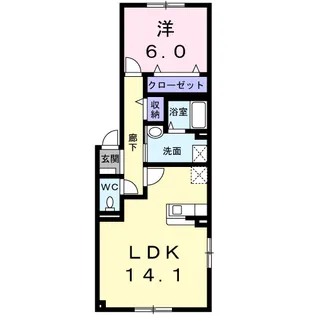 ラリュールⅡ【2階】の間取り