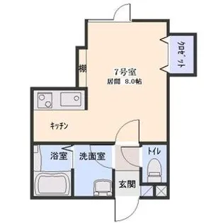 1Kの間取り画像