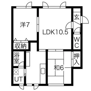 プラザ23おおうら【203号室】の間取り