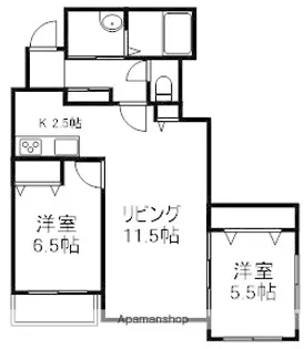 北海道札幌市白石区本郷通8丁目北【マンション】の間取り